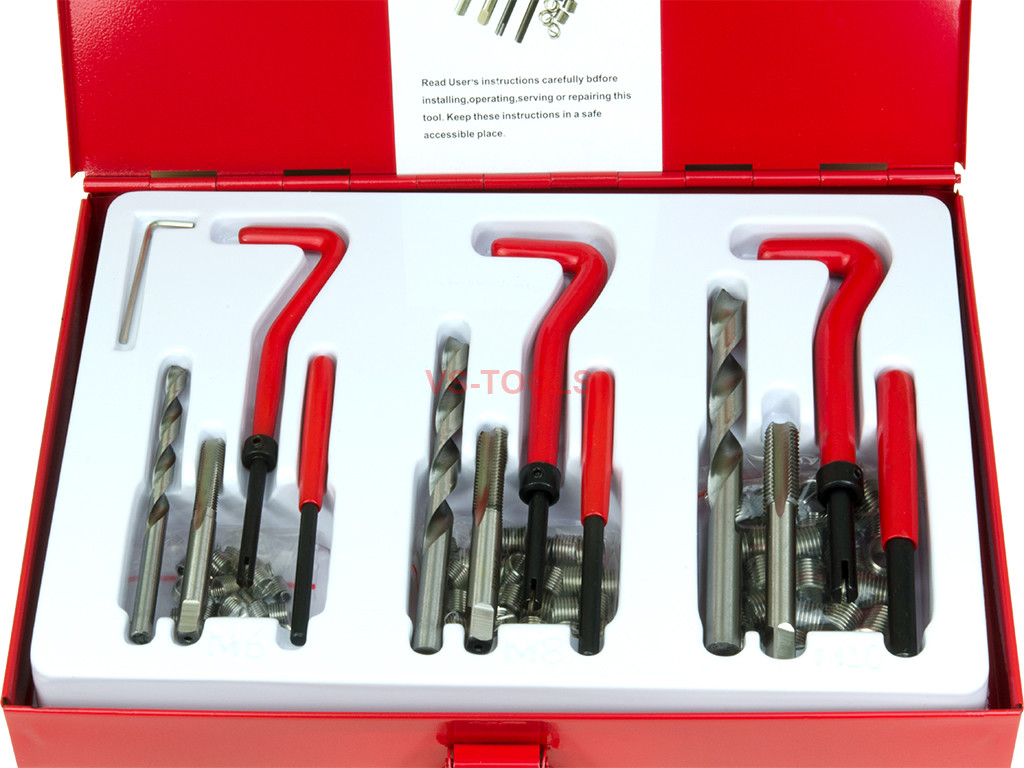 88Pcs Engine Block Damaged Thread Repair Tool Kit M6 M8 M10